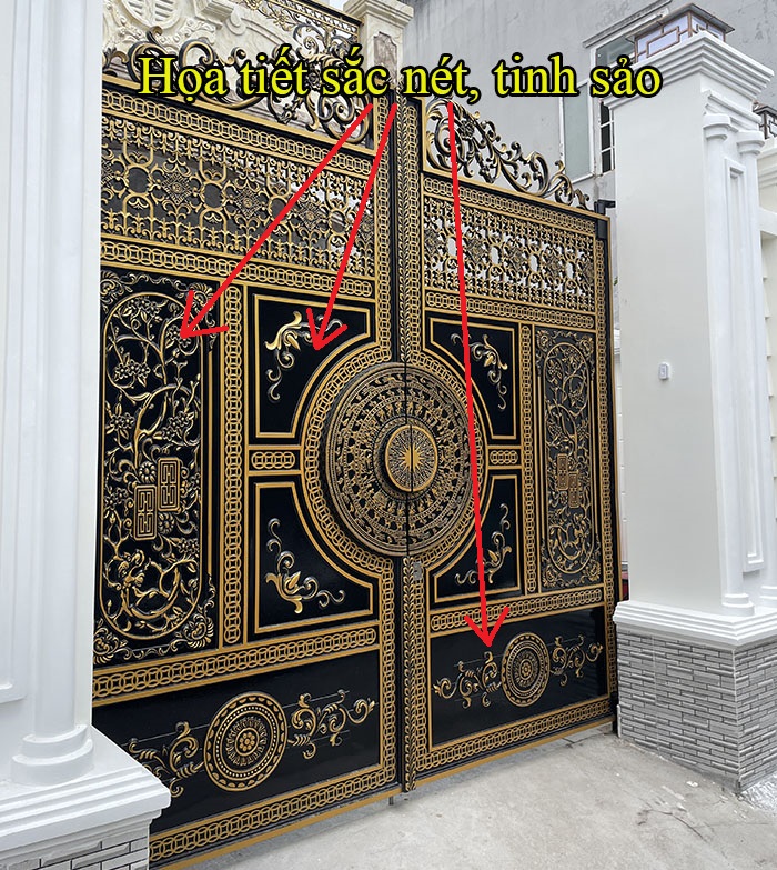 cổng nhôm đúc chất lượng cao